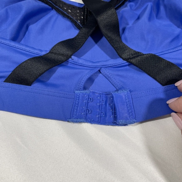 NWT Wacoal [ 36 A/B ] Impact Mesh Cross Back Sports Bra in Dazzling Blue‎ - Picture 9 of 12